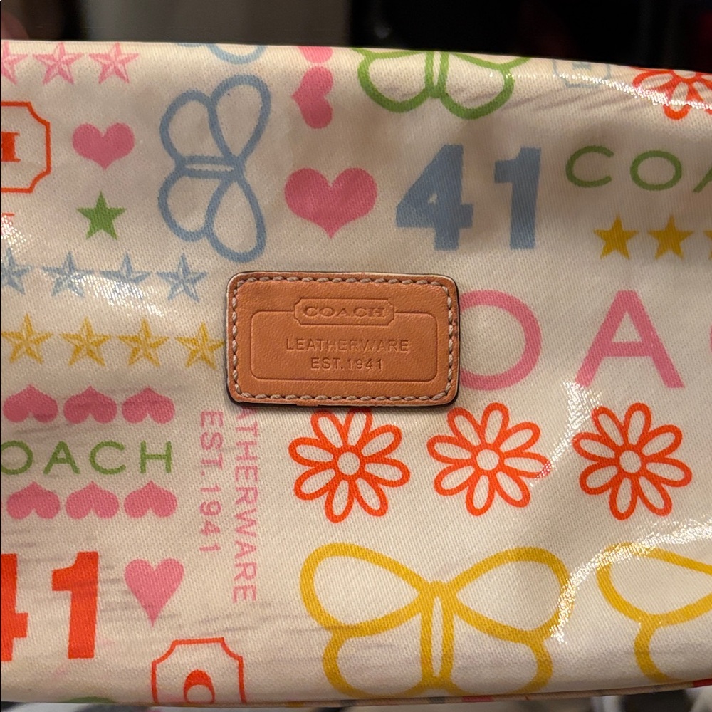 Coach Colorful Graphic Print Tote